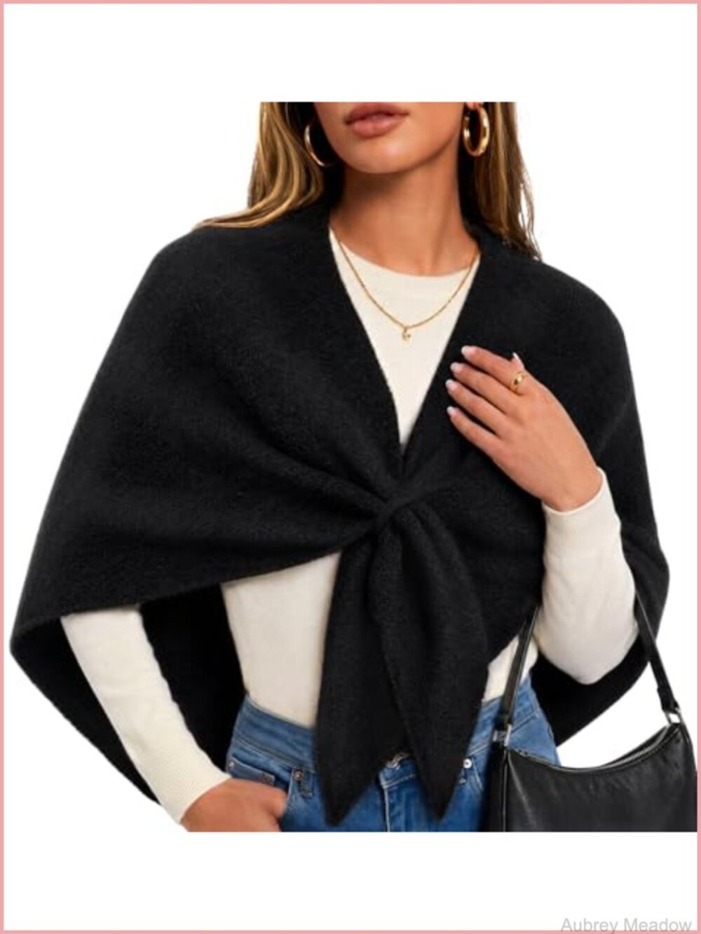 Pashmina Shawl Wrap Soft Open Front Poncho Sweater Cardigan One Size